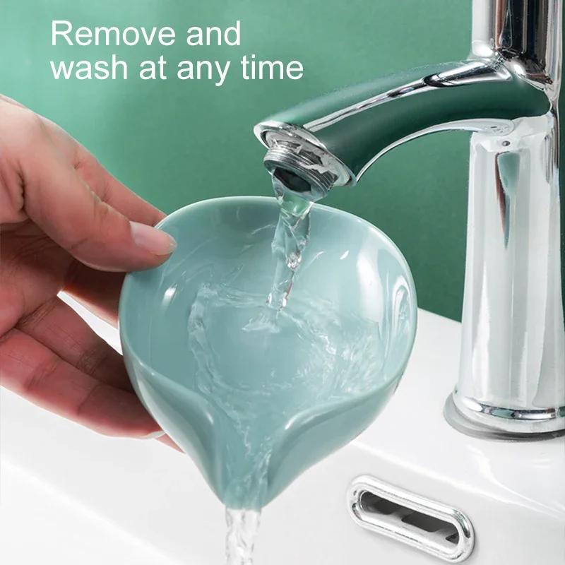 Portable Plastic Suction Cup Soap Dish For Bathroom Shower, Leaf Soap Holder And Sponge Tray For Kitchen Bathroom Accessories