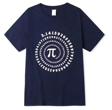 Unisexs High Quality Cotton Blendfunny Pi Design Print Summer Loose Oneck Unisex Tshirt Short Sleeve Tshirt Male Tees Tops T Shirts