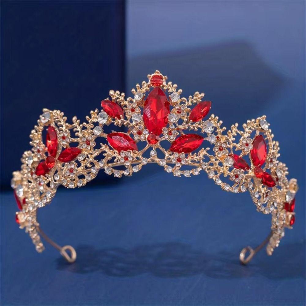 Elegant Bridal Princess Crown Sparkling Wedding Head Wear Baroque Queen Tiaras Birthday Party