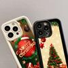 Ae113 Merry Christmas Art Santa Design Art Phone Cases for iPhone 16 14 13 11 Pro Max 15 7 8 Plus 12 Mini XR XS Max Angel Eye Ladder Protective Cover