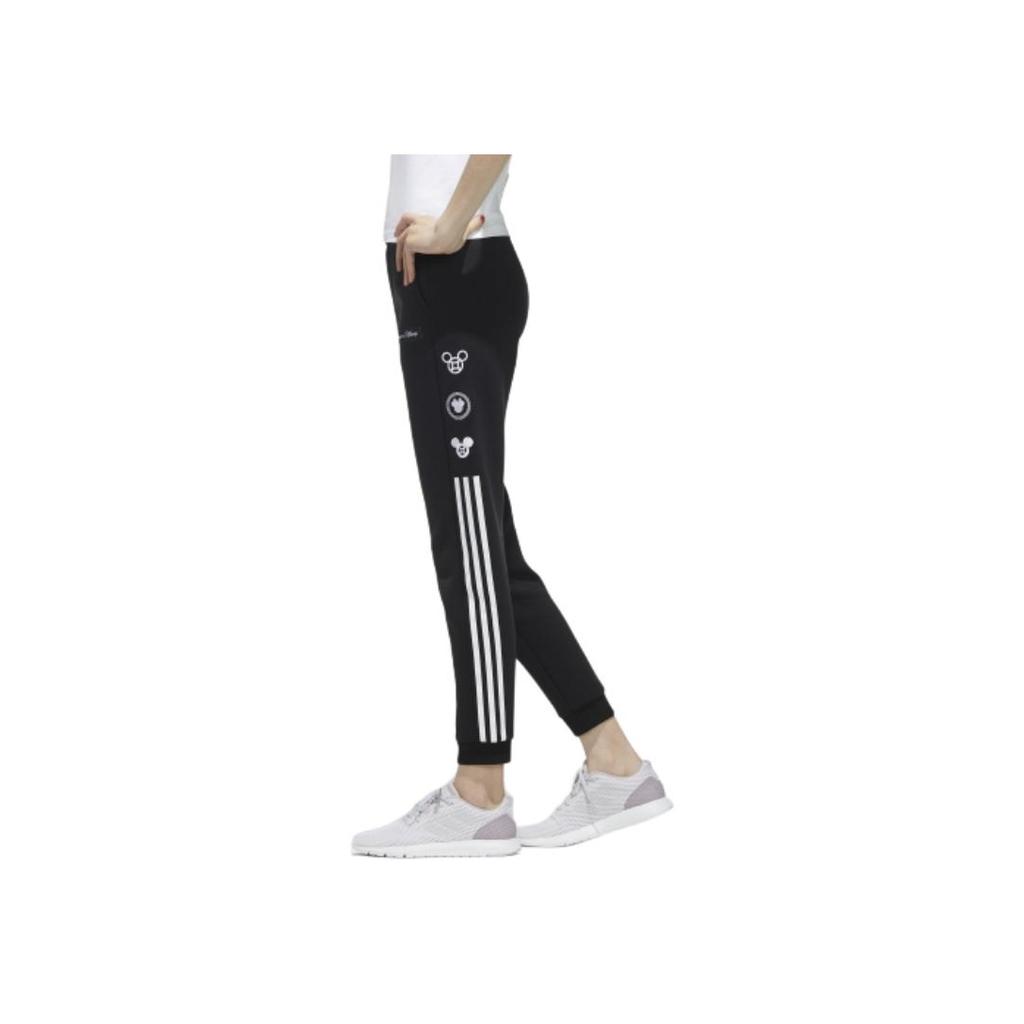 Adidas Neo X Disney Mickey Element Retro Sports Knit Casual Pants Women Bottoms Black GE7782