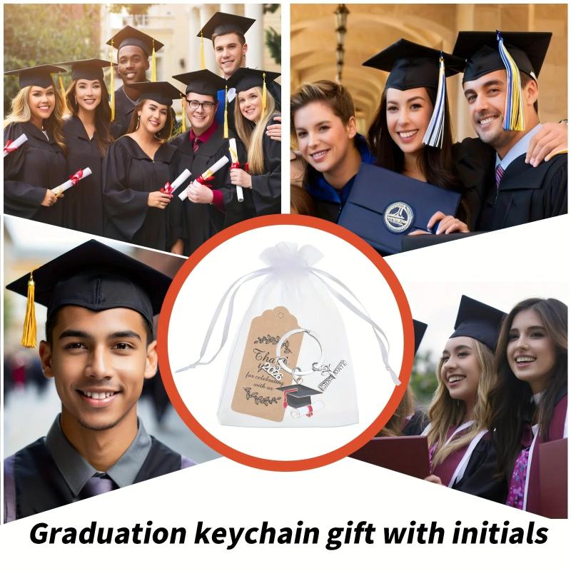 36pcs/12sets 2026 Graduation Keychain Set With Tags & Bags, For HS, College, Nurse Grads, Friends, Backpack Charm