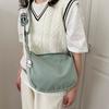 Women Shoulder Bag Dumpling Shape Zipper Closure with Pendant Large Capacity Adjustable Shoulder Strap Solid Color Commute Travel Crossbody Bag
