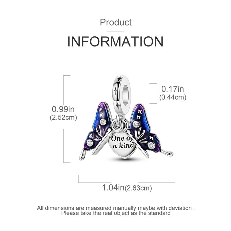 Copper Craft Flower Blue Purple Butterfly Style Sunflower Charms Dragonfly Safety Chain Fit 4Mm Aperture Bracelets Diy Jewellery