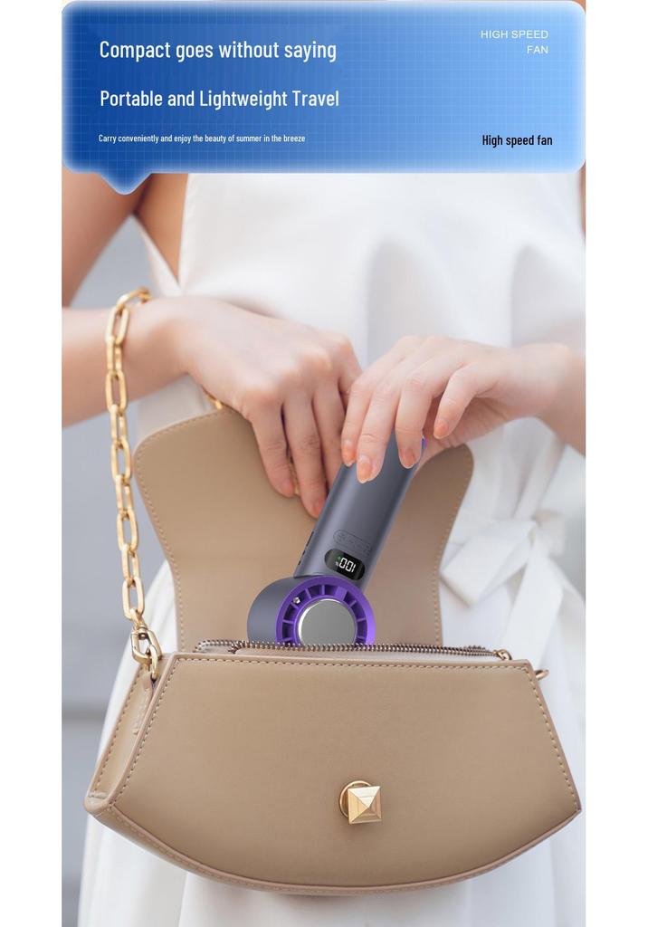 T89 Portable USB Handheld Fan: Foldable, High-Speed, Refrigeration Technology with Ice Compress