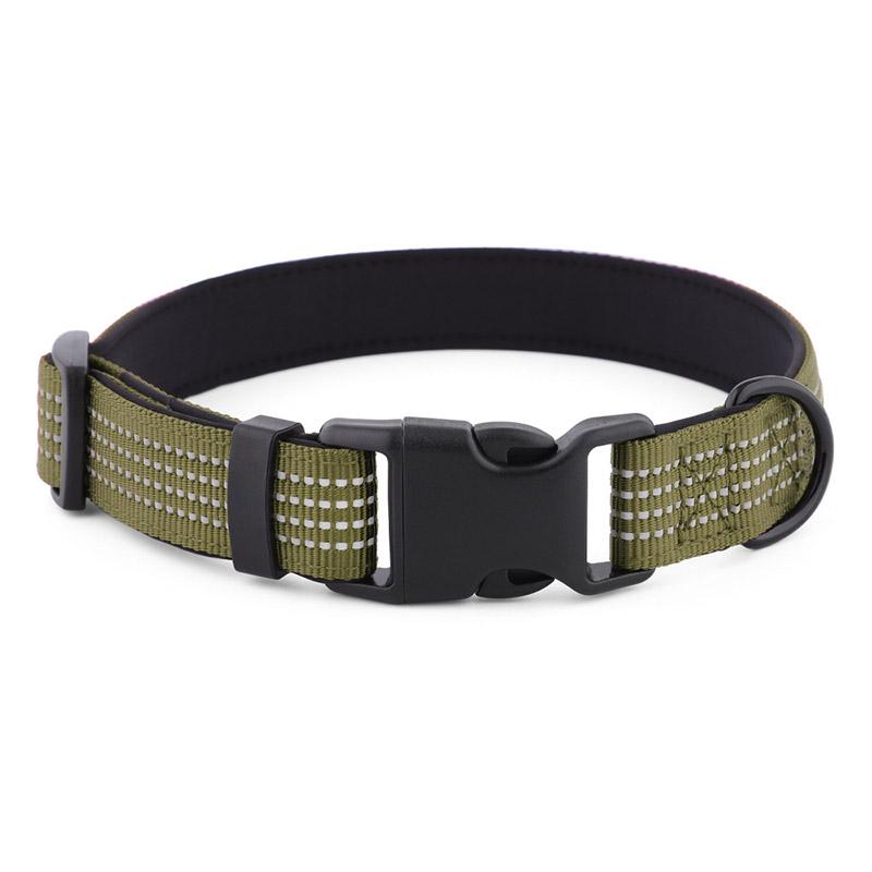 Reflective Widened Dog Collar for Medium Large Dogs Durable Lightweight Adjustable Soft Padded Pet Collars for Samoyed Labrador