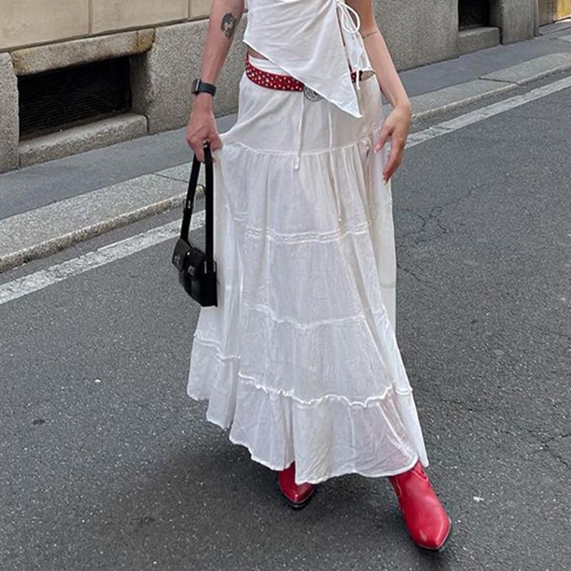 

Trendy White Cotton Dress with Slit - Versatile & Casual S