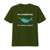 Funny I Am A Narwhal In Human Costume Fish Sea Ocean T Shirt  Vintage Washed Casual Soft Stretched Comfortable Breathable