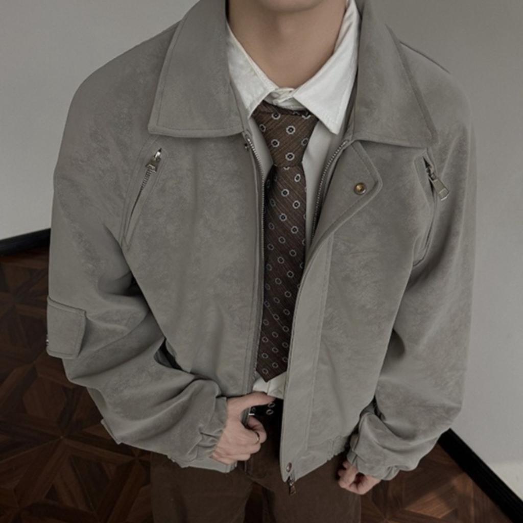 STREETRICH Autumn American Retro Cargo Jacket Men Streetwear Fashion Loose Casual Short Bomber Coat Man Motorcycle Jacket Outerwear