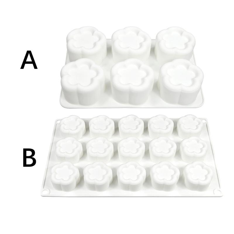 Flower Shape Silicone Molds Fondant Mousses Cake Molds Making Pastry Chocolate Molds Baking Decorating Tool Nonstick