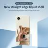 For iPhone 16e Case Pinch Dog Mouth Pattern Printing Straight Edge TPU Phone Back Cover