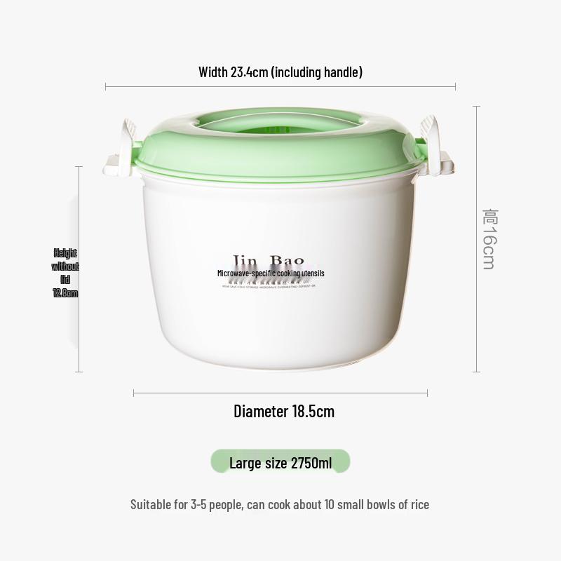 Microwave Rice Cooker and Steamer Lunch Box Set with Noodle Bowl and Utensils