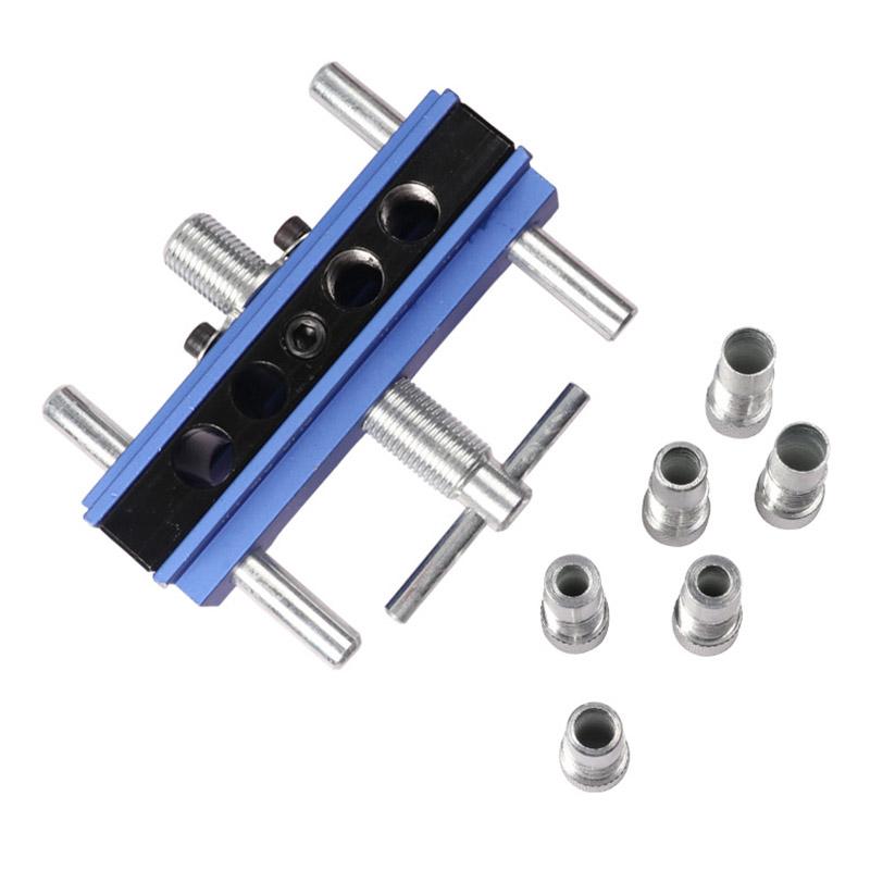 Self Centering Doweling Jig Kit, Drill Jig For Straight Hole With 6 Drill Guide Bushings, Adjustable Width Drilling Guide Jigs