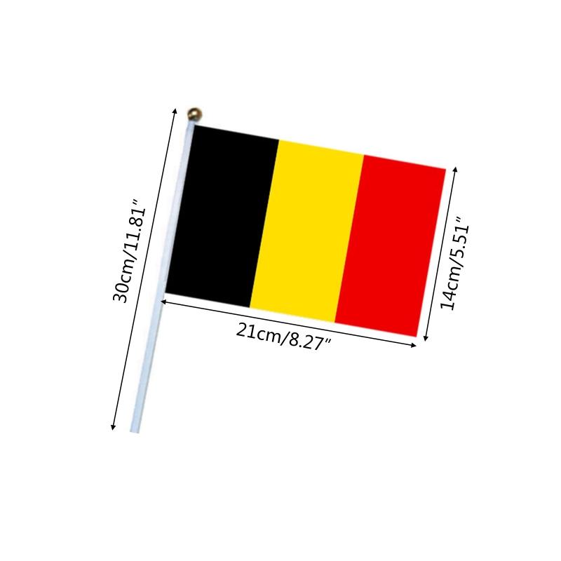 50Pieces Hand Flag for Soccer & Football Fans Cheering Swing Flag Party Events Celebration National Flag Signal for Bann