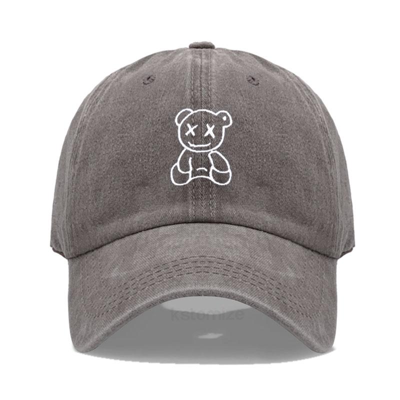 Xx Little Bear Embroidery Baseball Cap For Men Women Washed Cotton Dad Hat Adjustable Unisex Casual Sports Caps