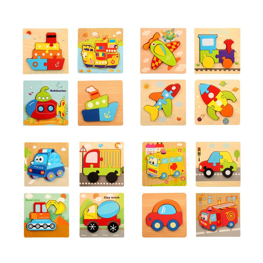 Mehrfarbiges Puzzle Puzzles Lernspielzeug Kognitives Spielzeug Holz für Kinder Baby