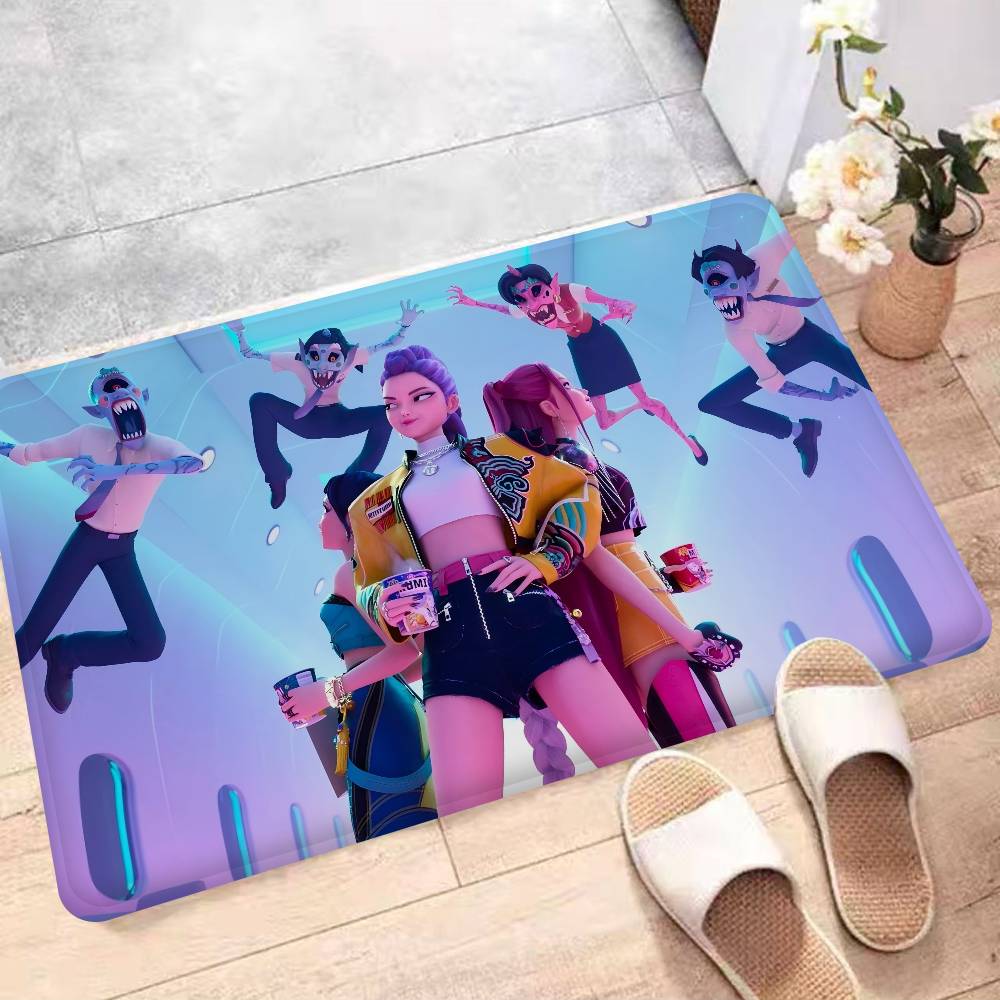 Animace Kpop D-demon Hunters Rohožka Omyvatelná Protiskluzová Obývací Pokoj Pohovka Židle Oblastní Koberec Kuchyňská Rohožka Oblastní Koberec