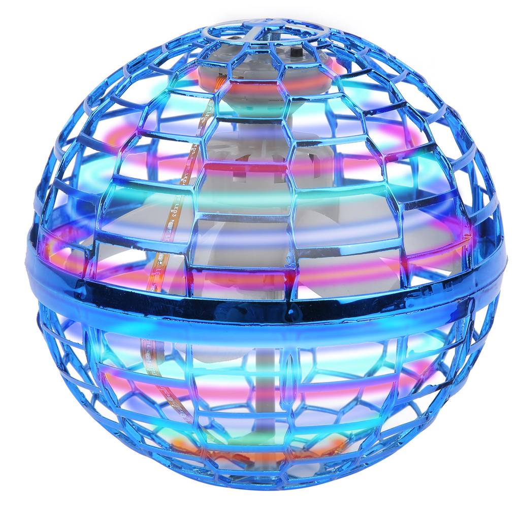 Mini Drone Colorful RGB Light Rotating Flying Toy Induction Flying Toy Children Gift(Bleu Fonce )