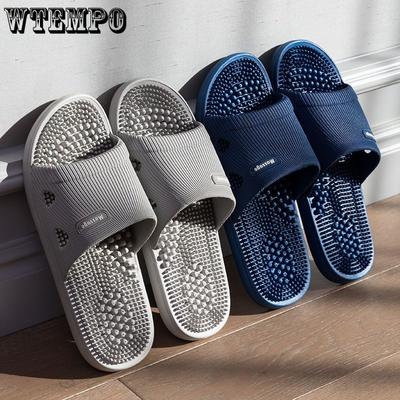 Massage Slippers for Men's New Anti-skid Home Soft Soled Bathroom Comfortable Bathing Cool Slippers for Men's Summer