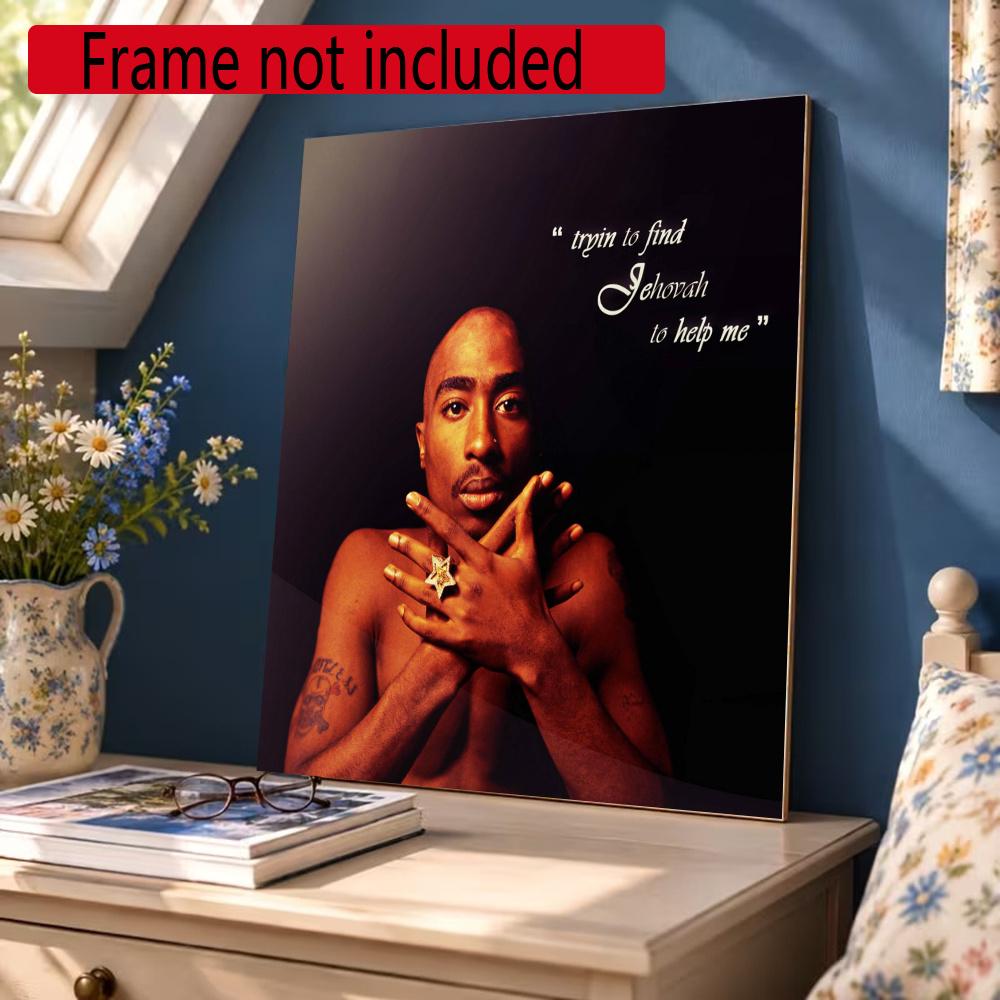 2Pac 5D Round Diamond Painting Kit Diamond Embroidery Painting Rhinestones Mosaic Frameless Handwork Decoration Arts