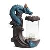 Dragon Backflow kadidlo s krytem odolným proti větru a LED světlem Vánoční domácí dekorace Lucky Feng Shui ozdoby – žádné kadidlo