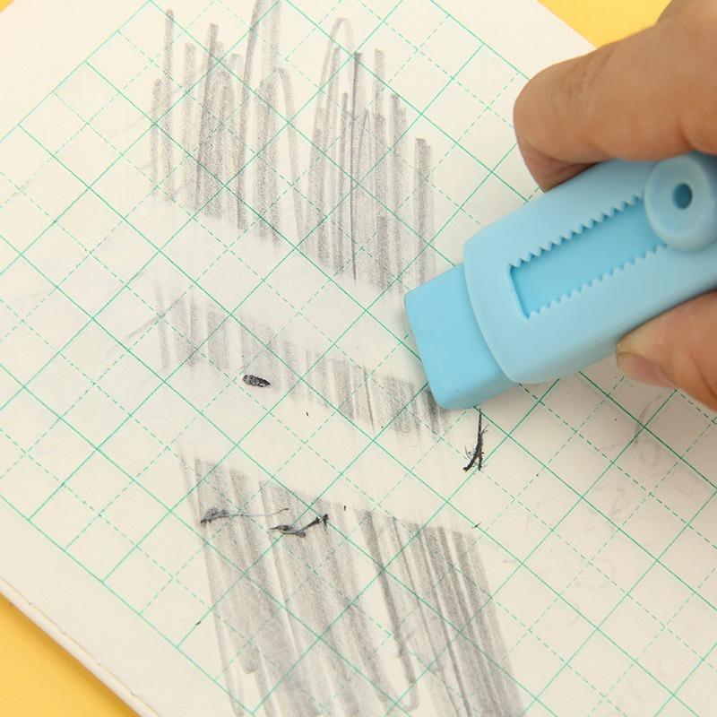 Creative Retractable Push Pull Eraser Student Writing Drawing Correction Stationery School Supplies Stationery