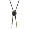 Men Bolo Tie Metal Eagle Bird Stone Cowboy Hat Western Necklace Costume Accessory