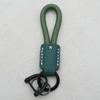 Hand-Woven Cowhide Leather Keychain Pendant with Logo Embossing - High-Quality Anti-Lost Car Lanyard