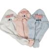 Cute Coral Fleece Puppy Hair Drying Hat - Quick Absorbent Towel Wrap for Girls with Long Hair