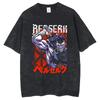 T-shirt in Cotone Anime Berserk Hip Hop Streetwear T-shirt Guts T-shirt Lavata Estate Uomo Casual Larga Manica Corta Harajuku