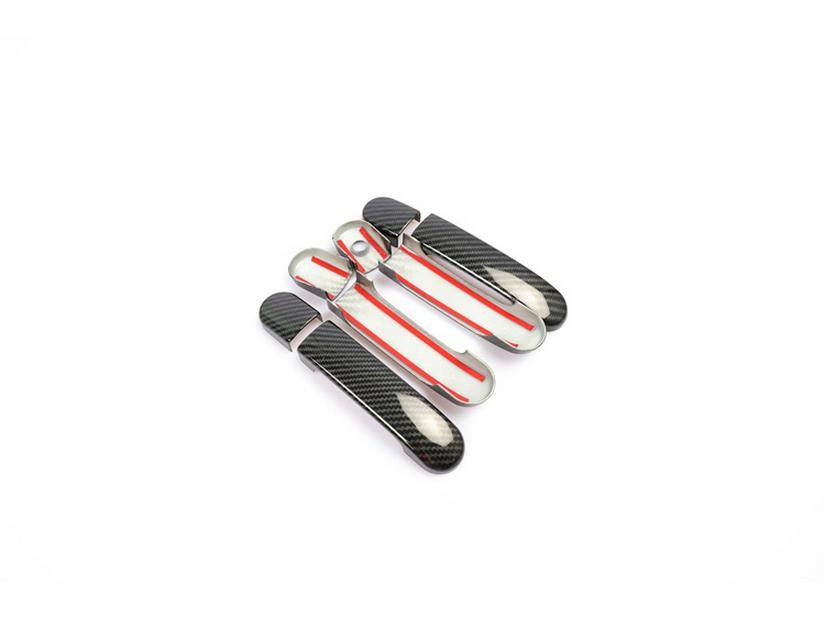 Nissan Wingroad Y12 Carbon Fiber Door Handle & Bowl Decoration (2006-2023) - Bright Black Finish