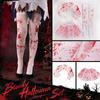 Halloween Bloody Costume Accessories Set - Blood-Stained Headband, Socks and Half Skirt for Women Scary Party
