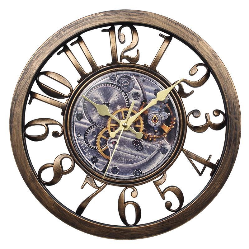 

Настенные часы с шестеренками, Домашние настенные часы, Железные креативные настенные часы, Настенное украшение, Ретро настенные часы для гостиной 35CM [Gear Wall Clock] style 1