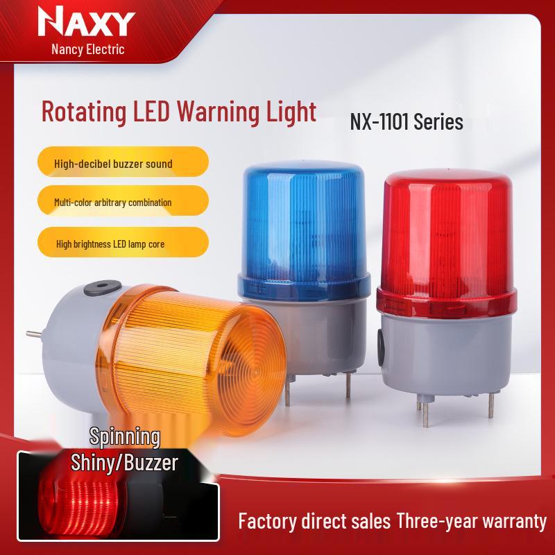 NAXYLTE-1101J CNC Rotating Alarm Light - LED Sound & Light Indicator Lamp