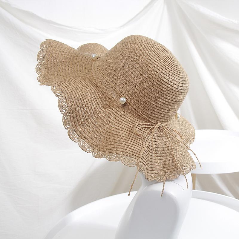 

Широкополая летняя панама женская шляпа от интернет-знаменитости пляжный отпуск соломенная шляпа шляпа от солнца солнцезащитная соломенная шляпа женский тренд one size