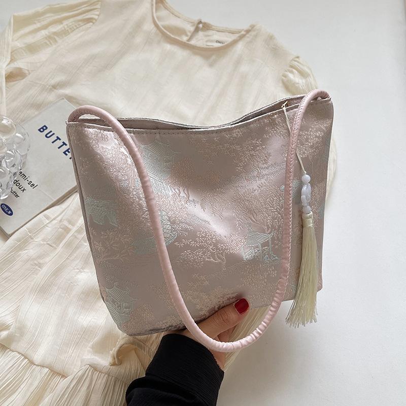 High-End Nische Ein-Schulter Bucket Bag für Damen Sommer Neu Trendig und Modisch Modische und Vielseitige Schultertasche