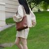 Pu Material Tote Bag For Women Large Capacity Crossbody Purse With Zipper Closure