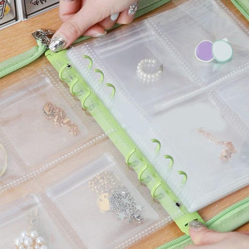 Jewelry Storage Solution with Individual Pockets Dust Proof Jewelry Holder with Fashionable Look for Women