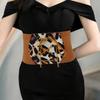 Girls Trendy Waist Belt Leopard Print Costume Underbust Jewelry Waist Body Jewelry for Party Jeans Belt Cowboy Chain