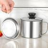 Garnek na olej ze stali nierdzewnej Duży pojemnik na olej Nowy sitko do oleju kuchennego Kuchnia