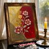 DIY Pearl Painting Canvas Floral Design Shiny 3D Bead Art Kit Creative Leisure Craft for Living Room Wall Decor