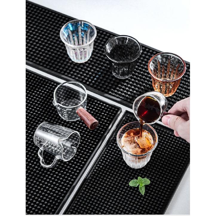 Rubber Bar Mat Anti-slip PVC Cafe Bar Mats Home Cup Mat Waterproof Heat Resistant Durable Kitchen Drain Mat Dish Drying Mats Cup Holders 5