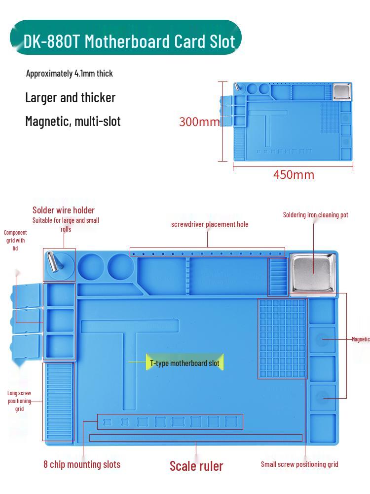 Deer Fairy Heat-Resistant Silicone Soldering Pad for Desktop Repair and Welding.