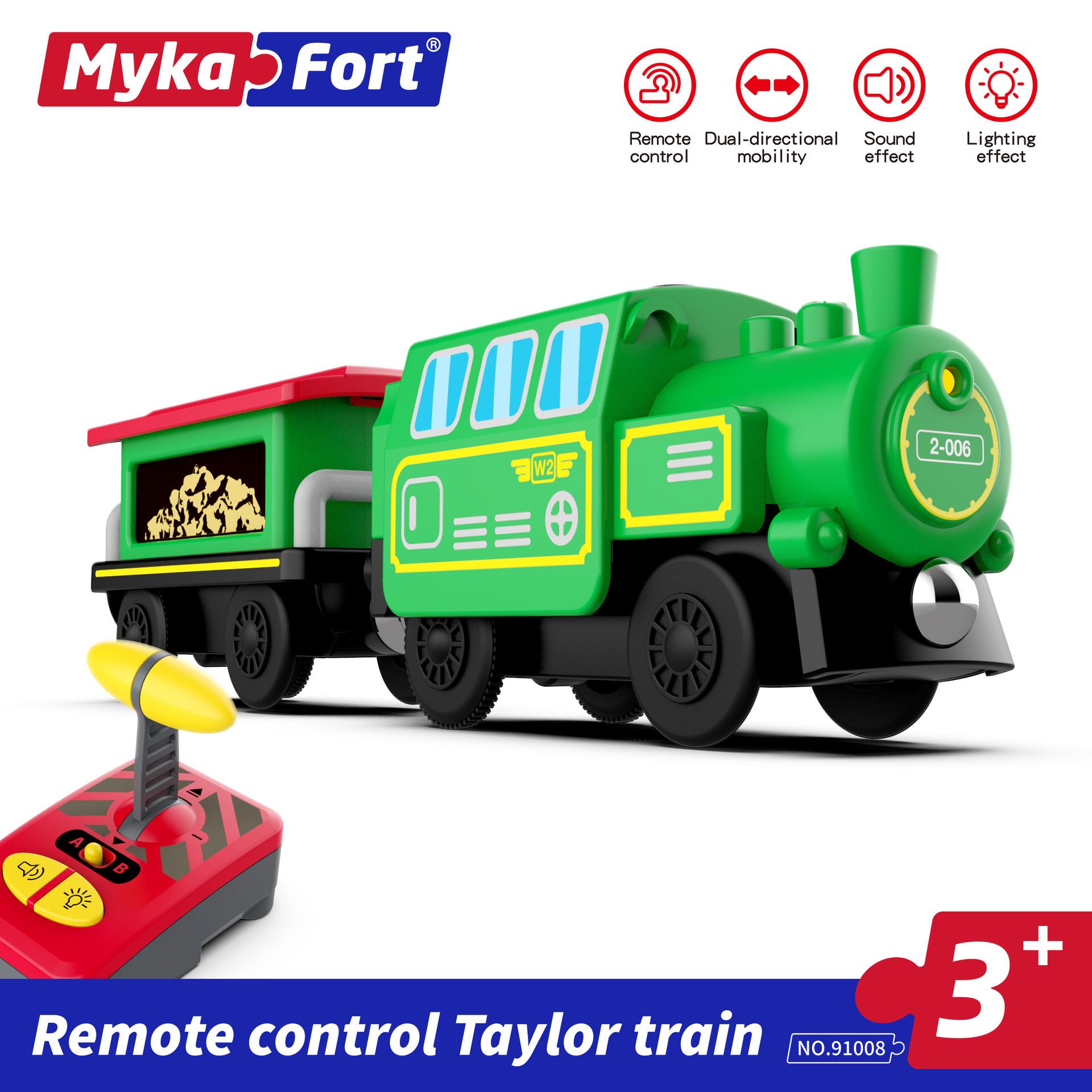 

Electric Car Remote Control Train Children s Educational Toys Compatible Wooden Track Wholesale Baby Gift Toys 91008