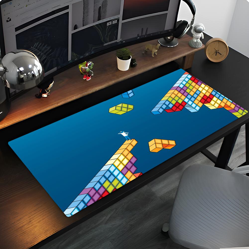 

T-Tetris Mouse Pad Anime game mause pads cs lol XXL Home HD Computer Desk Mats Carpet Gamer Office Laptop Soft Desktop 700X300 600x300x2mm