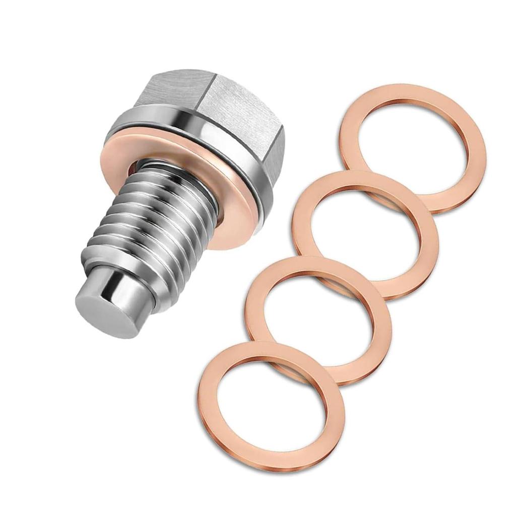 M14*1.5 Magnetic Drain Plug for Honda, Ford, Hyundai, Mazda - Heavy-Duty Oil Pan Bolt