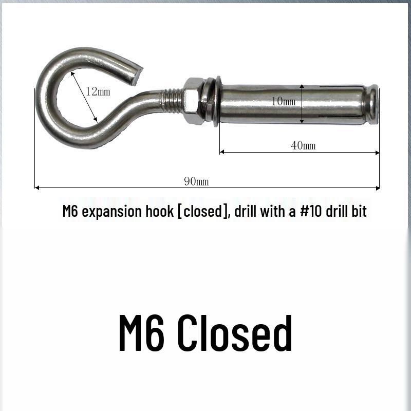 Edelstahl Öse für Absturzsicherung und Fallschutz mit Expansionshaken