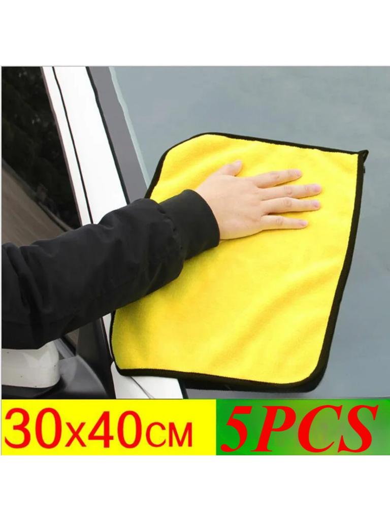 30x30/40/60CM Car Wash Microfiber Towel Car Cleaning Drying Cloth Hemming Car Care Cloth Detailing Car Towel Car Wash