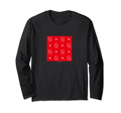 Gourd Tsugi Japanese Pattern TEZUKA PRODUCTIONS Long Sleeve (Square) (C) T-Shirt