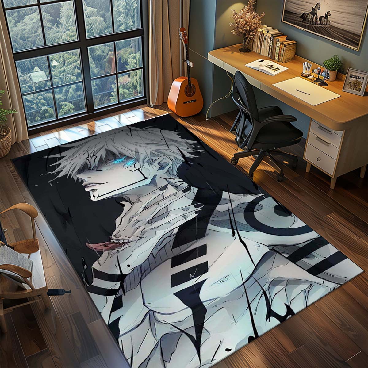 

Jujutsu Kaisen Soft Polyester Rug Anime Carpet Non Slip Living Room Bedroom Floor Decor -QJY 60x90cm